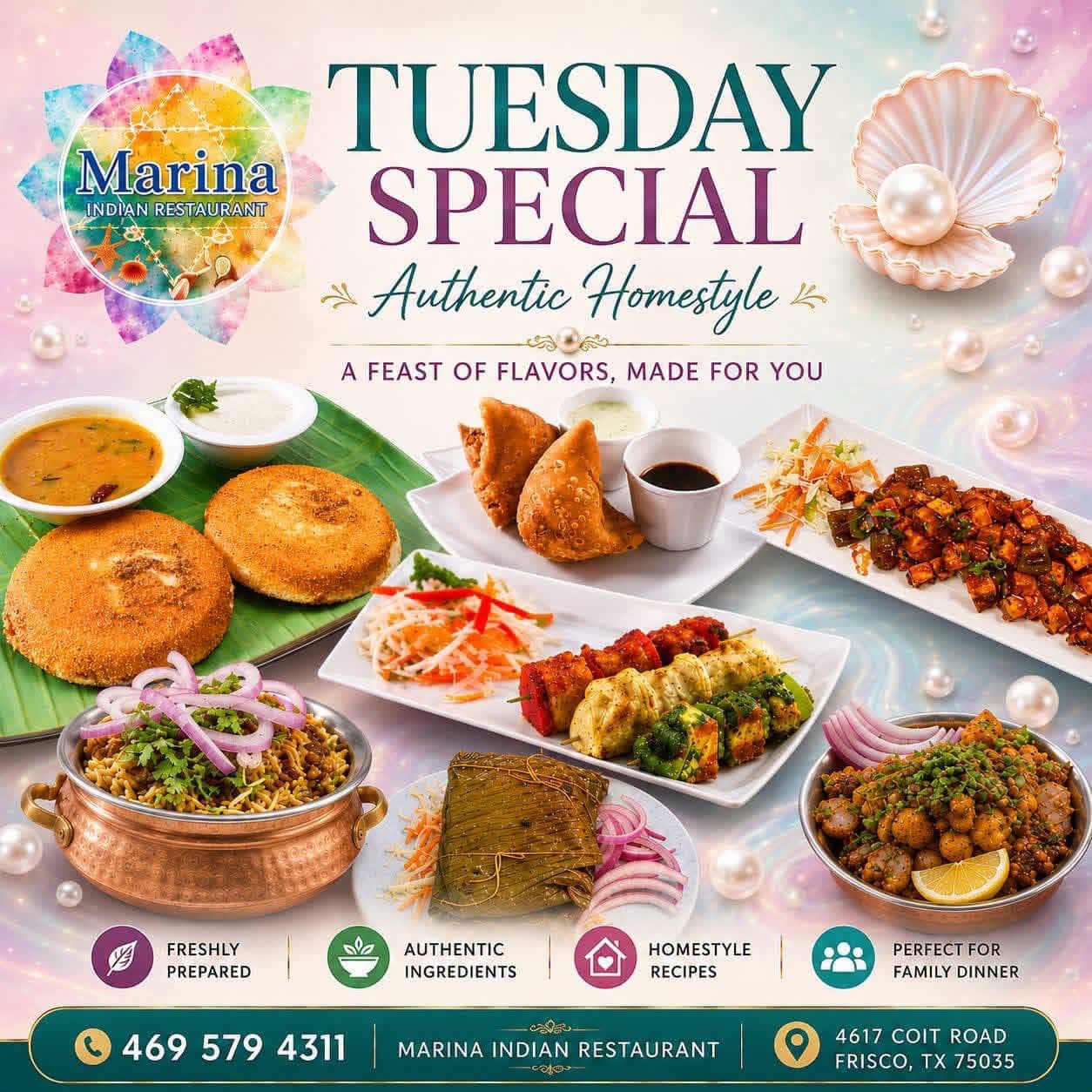 Tuesday Special featuring authentic homestyle dishes, perfect for family dinner.