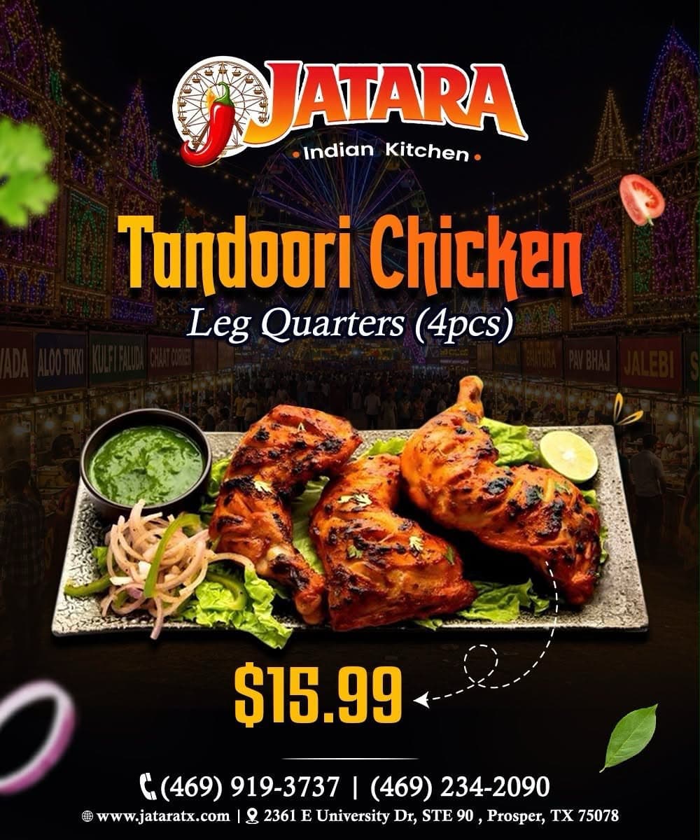 Tandoori Chicken Leg Quarters (4pcs) for $15.99