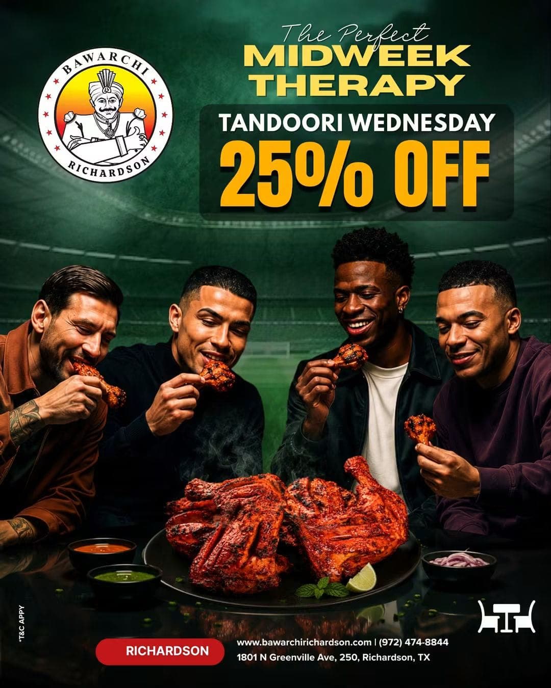 25% OFF on Tandoori Wednesday