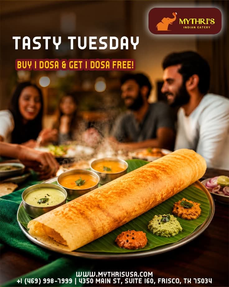 Buy 1 Dosa & Get 1 Dosa Free on Tuesdays