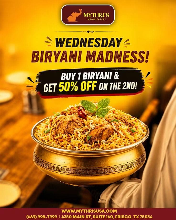 Buy 1 Biryani & get 50% off on the 2nd