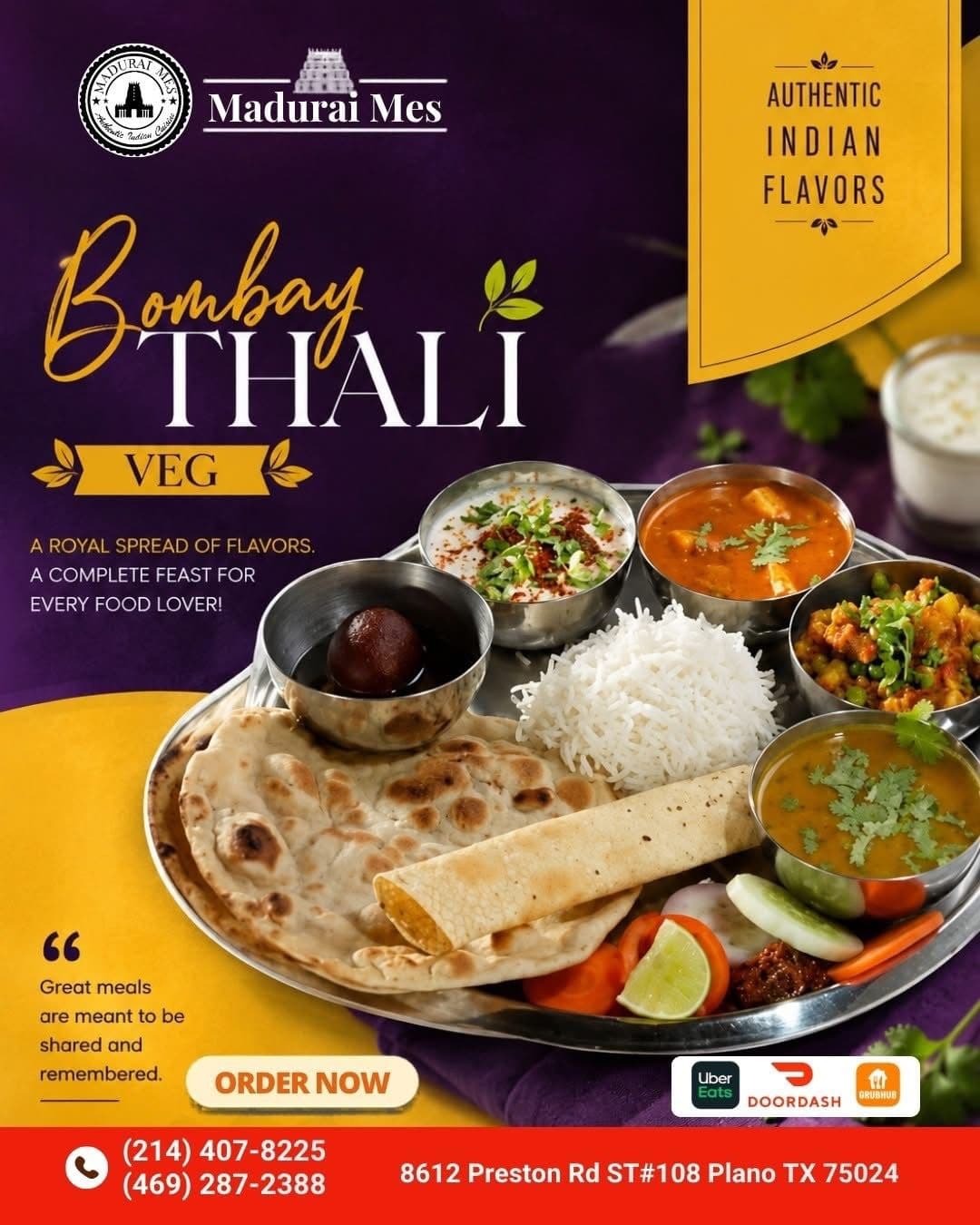 Bombay Thali Veg - A royal spread of flavors, a complete feast for every food lover