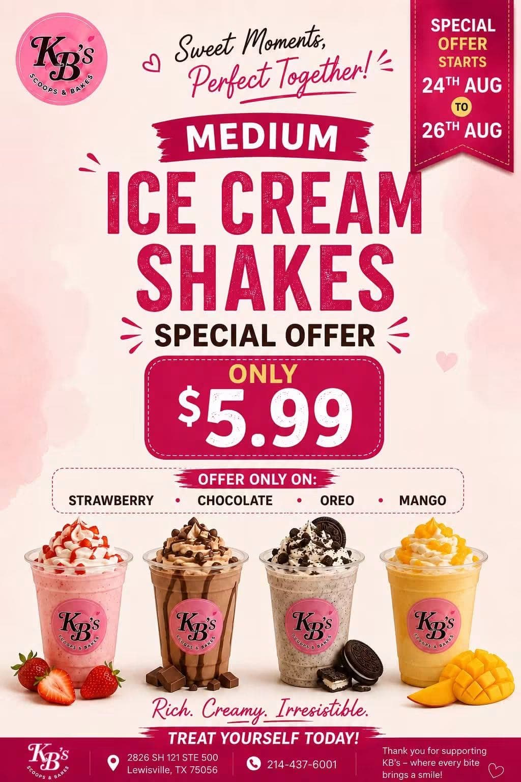 KB's Scoops and Bakes deal